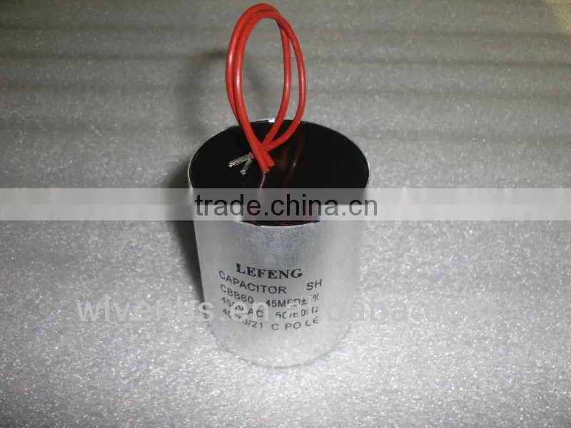 white plastic & aluminum shell LEFENG brand cbb60 cbb65 cbb61 cd60 series capacitor 5-120uf 250-500vac