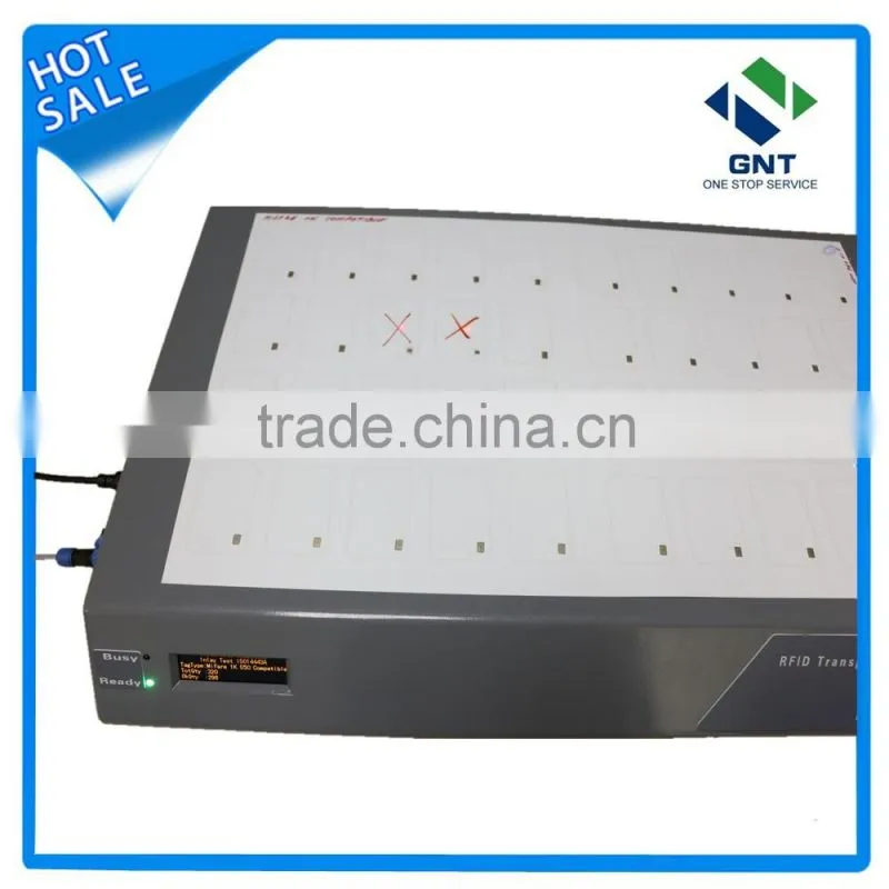 Testing PVC inlay machine