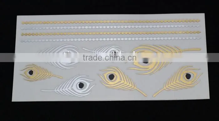 Bracelets Metallic Gold and Silver Temporary Tattoo Stickers