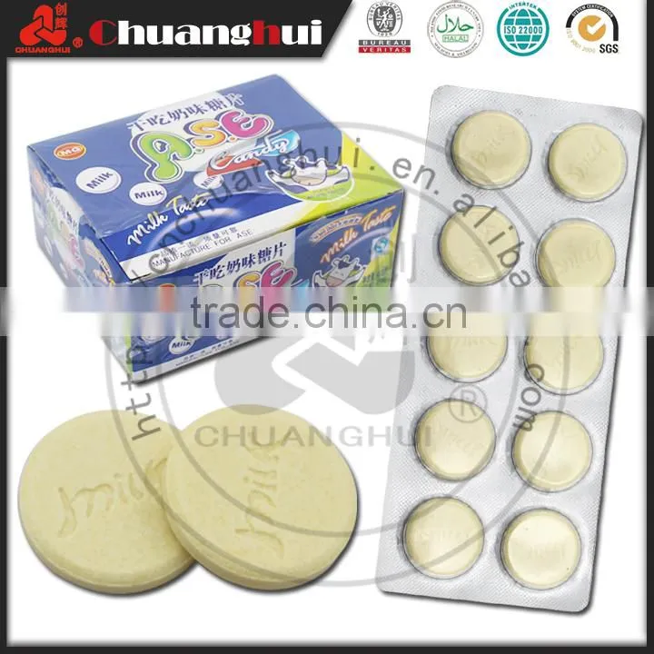 Dry Milk Tablet Candy, Milk Pressed Candy, A.S.E. Compressed Milk