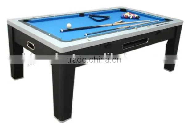 High quality wooden 7' Factory promotion 3 in 1 Multi games table. Pool table, air hockey table, Dinning table