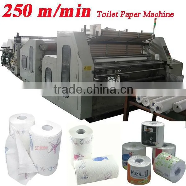 Easy Operation Embossing Peforating Laminating High Speed Automatic 1575mm Toilet Paper Rewinding Machine