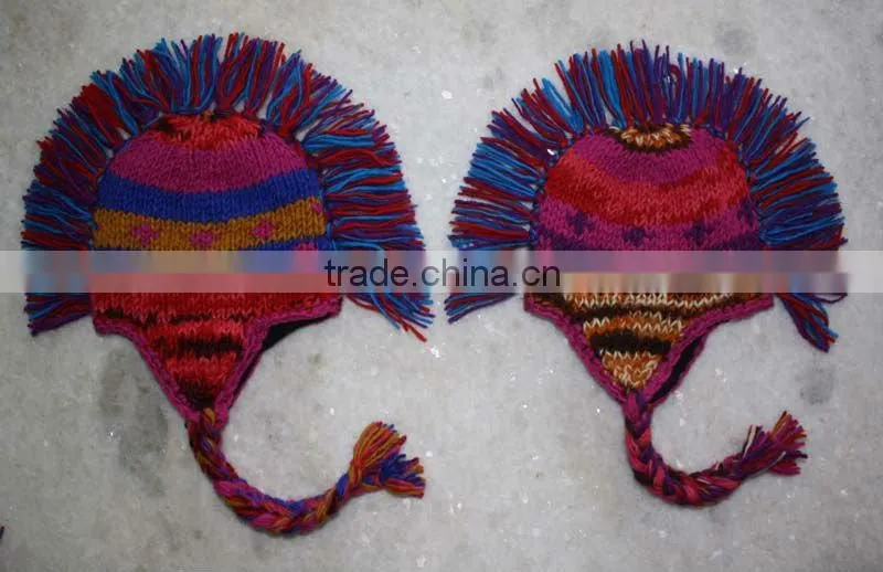 Knitted Children Mohawk Hat
