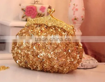 2014 wholesale Elegant Fashion party bag vintage bead evening bag