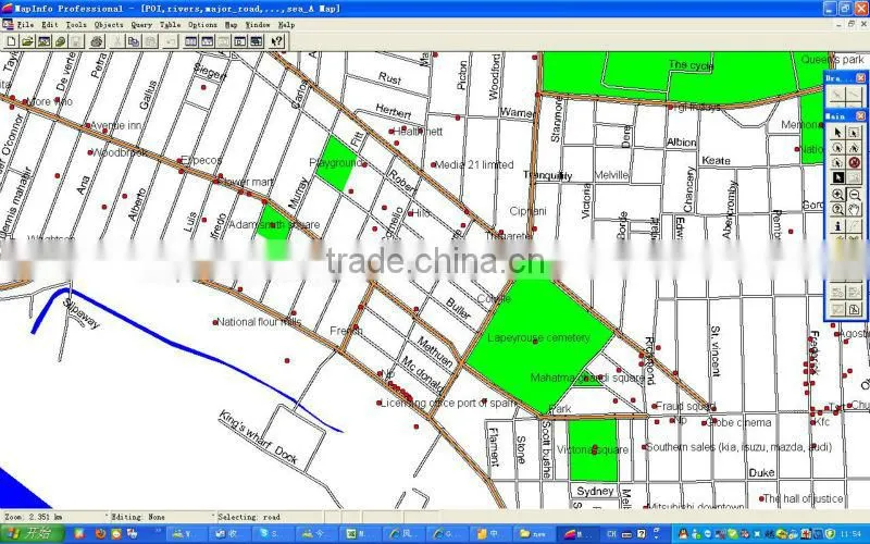 Azerbaijan digital electronic MapInfo map