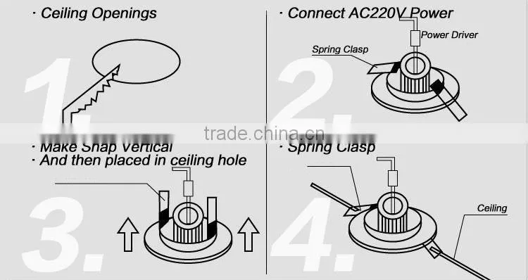 5W Aluminum LED Einbauspot quadratisch 3000K