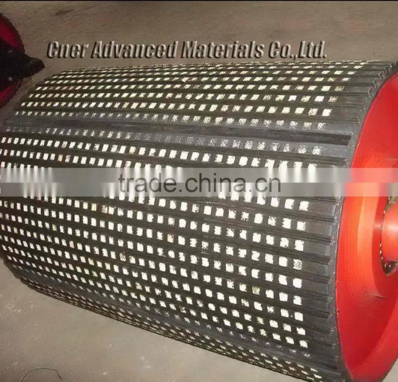 Alumina Ceramic Mosaic Tile With Dimple For Pulley Lagging