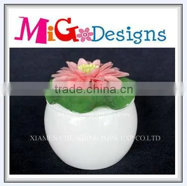 White Factory Manufacture Ceramic Candlestick Holder