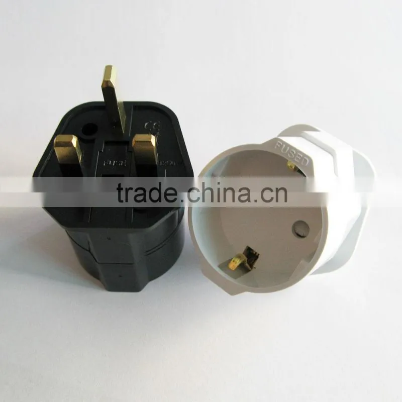 ST- 5 Germany to uk adaptor with fuse CE/LVD/EMC certificate