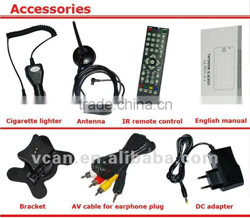 DVB-T7012HD 7 inch Portable handheld HD DVB-T TV receive box