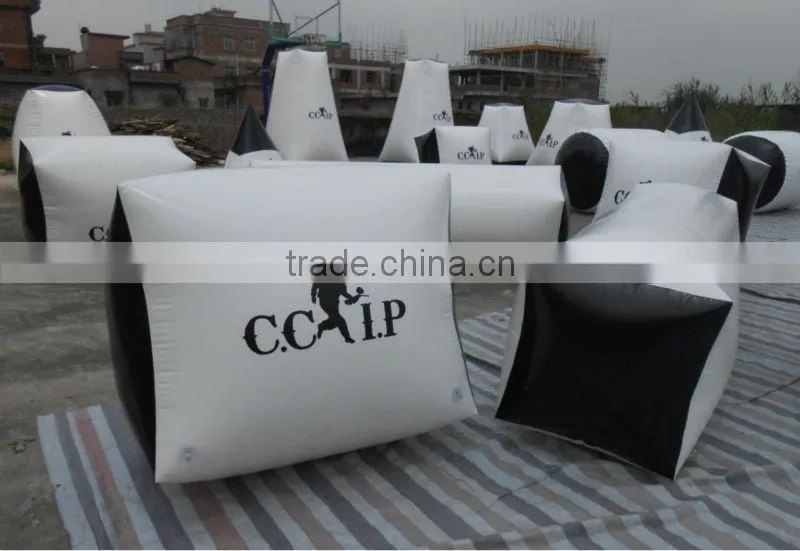 Inflatable dorito bunkers with silk printing LOGO for paintball sports