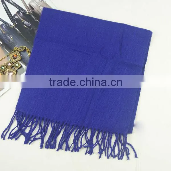 Blue acrylic oem scarf shawl