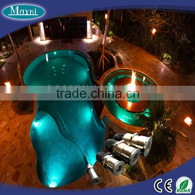 2016 swimming pool led light end glow fiber optic with black sheated and LED illuminator