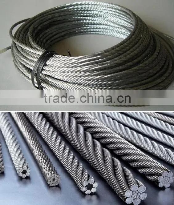 China made steel electric wire rope, high quality marine lifting wire