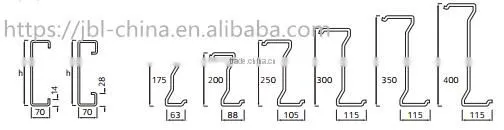 steel Structure Multibeam C Z shape channel Roll forming machine with high quality y quick change