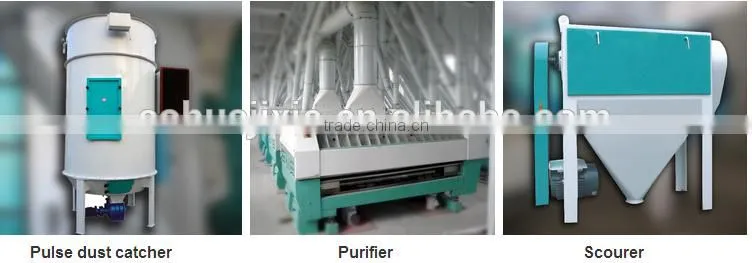 Steel Structural Wheat Flour Mill Complete Plant 50 Ton Per Day