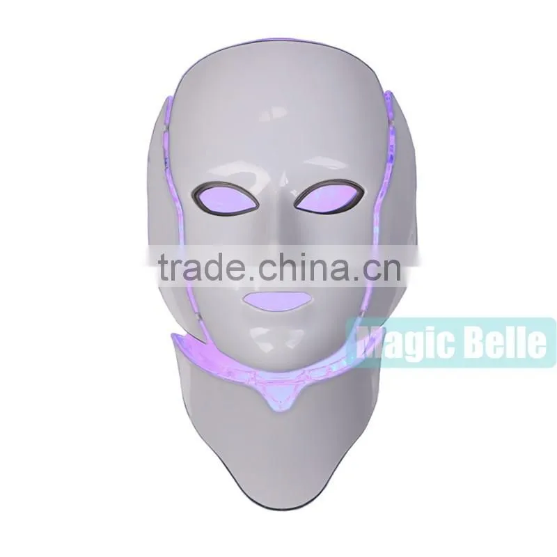 2016 hot sale Skin Rejuvenation led pdt bio-light therapy 7 color lights led facial mask pdt for salon use