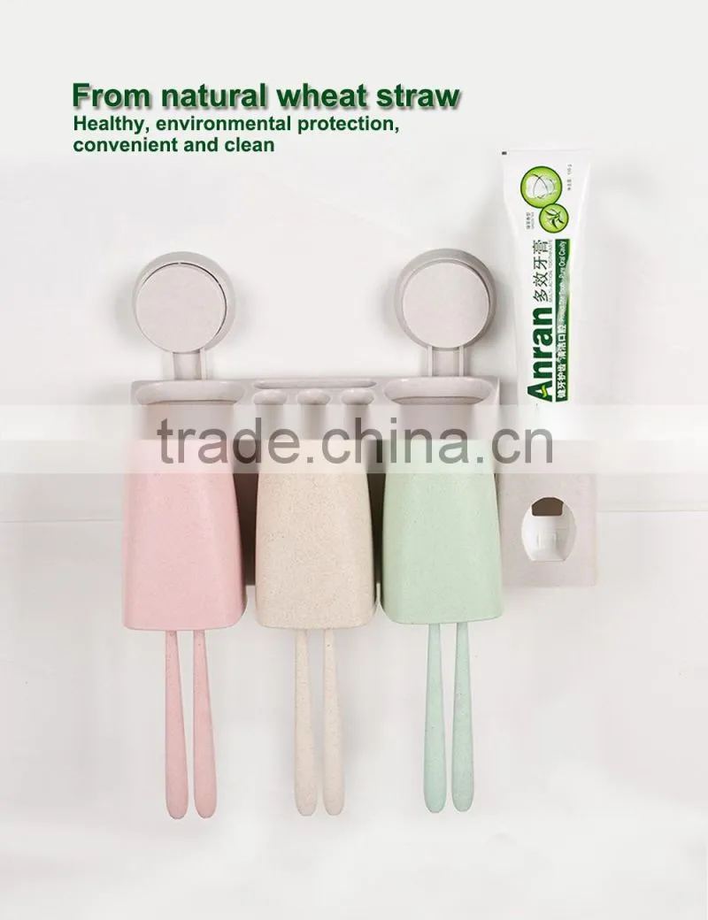 Toothpaste Dispenser Toothpaste Holder Wall Mounted Dustproof Automatic Toothbrush Holder
