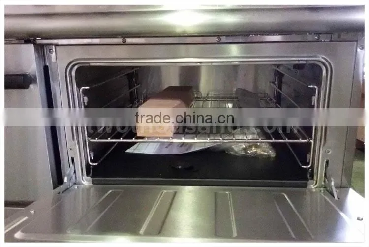 Free Standing Stainless Steel Gas Cooker with 6 Burners and 1 Oven 1 Cabinet
