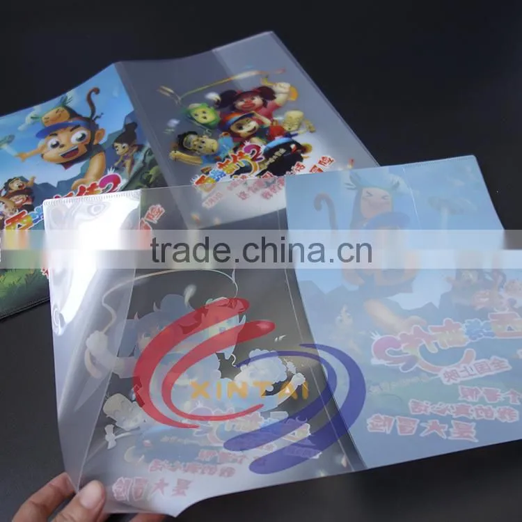 high quality stationary file folder for a4 documents, pp plastic material.
