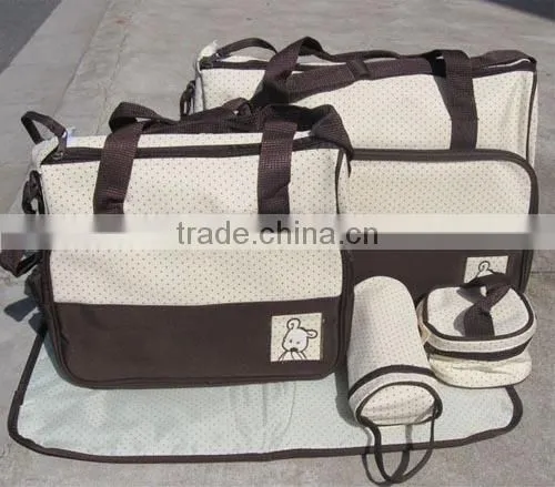 Microfiber New Fashion 5 pieces Set Diaper Bag (BCY11-01)