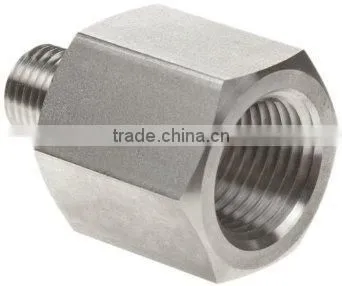 Stainless Steel 316 Pipe Fitting, Reducing Adapter, 3/8'' NPT Female & 1/4'' NPT Male