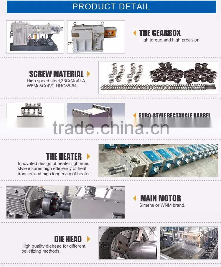 Plastic Extruder Machine For Wood Plastic Composite Pellets/Planetary Extruder for Rigid PVC Films Production Line