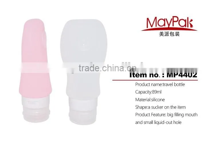silicone travel cosmetic bottle set with a sucker on the item MP4402