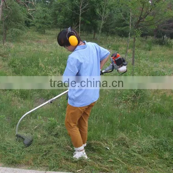 bent type portable lawn mower with two shafts
