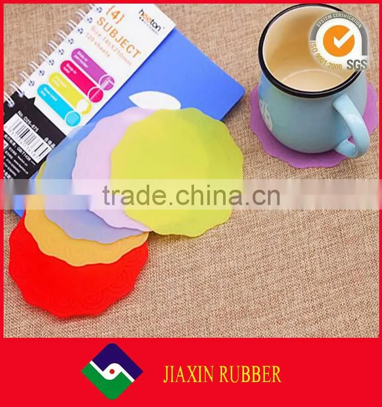 Cheap affordable drink coaster,flexible round silicone cup coaster