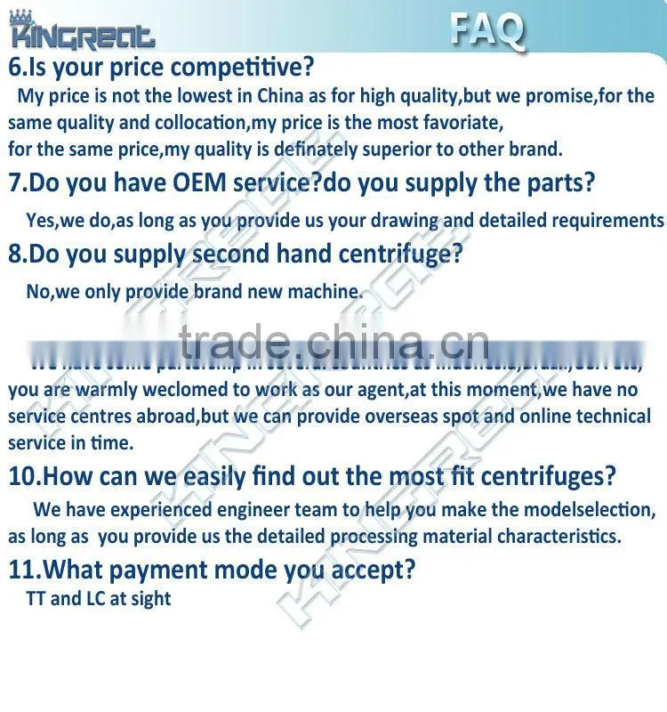 High performance 2stage pusher centrifugal dryer