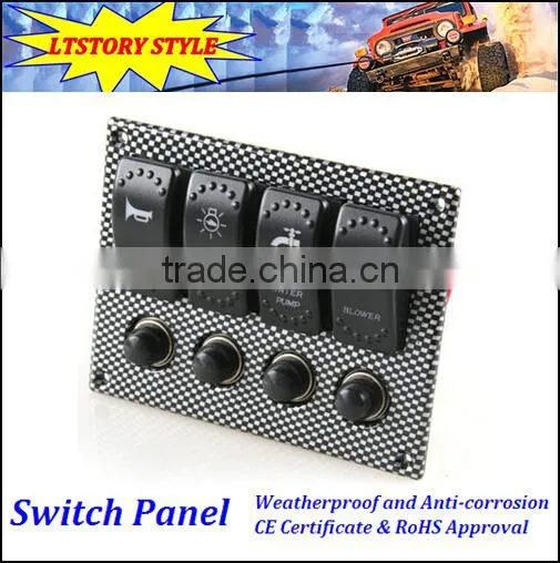 Boat Marine Rocker Switch Panel 4 switches
