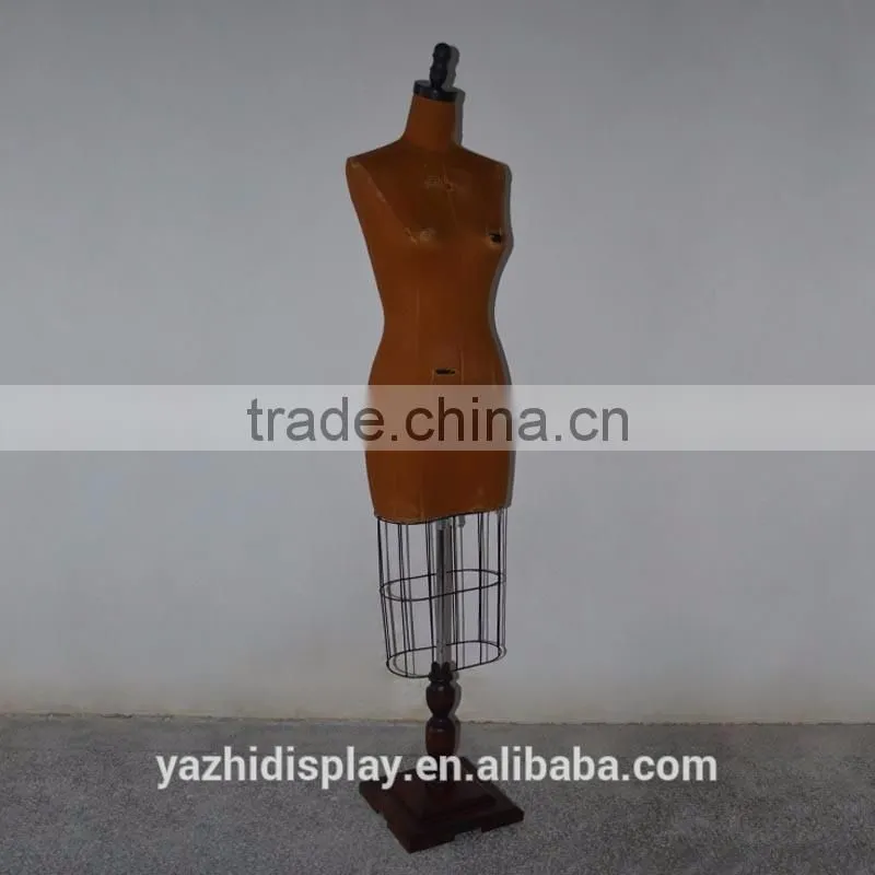 dilapidated upper body retro woman mannequin display