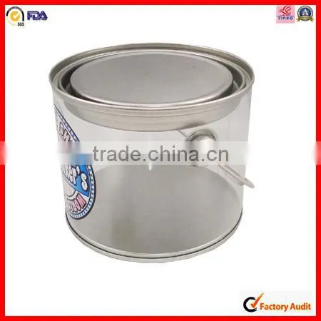 transparent pvc clear body tin box