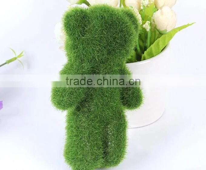 Miniascape decoration little bear artificial flocking toys