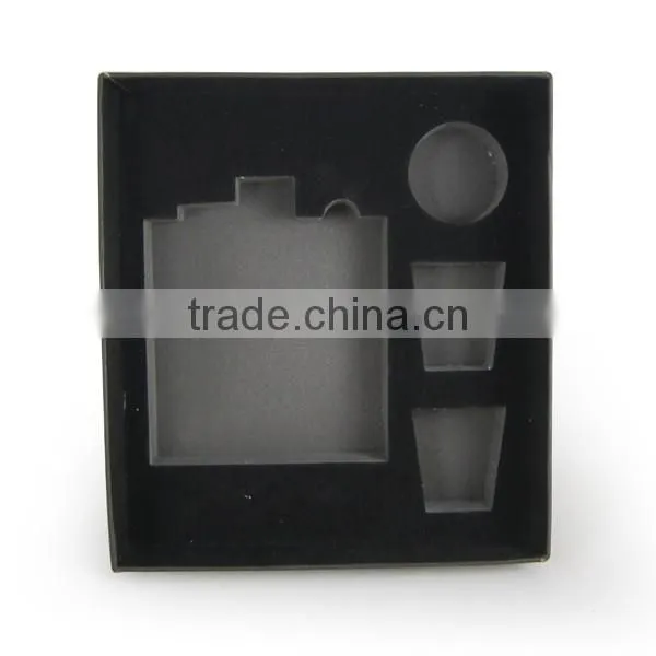 Stainless steel flagon custom packaging box, hip flask set package box