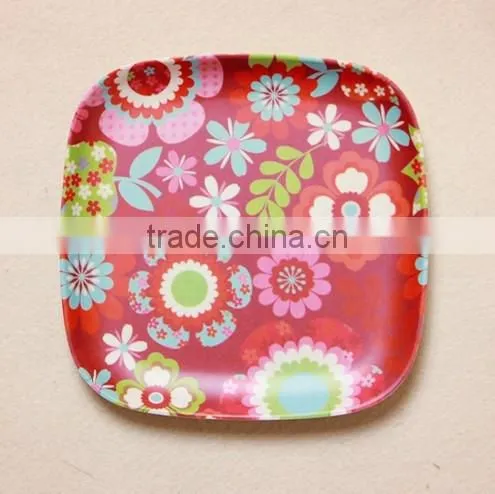 Fruit bamboo fiber eco friendly dinnerware plate dishes, safety food bamboo serving plate