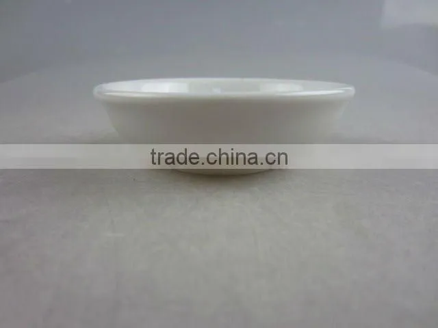 Stock white porcelain round sauce dish