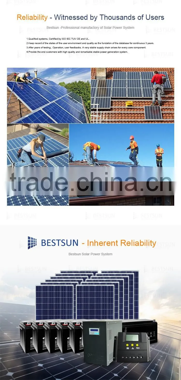 hot sell 5KW 10kw home solar power system kit industrial solar battery for solar system