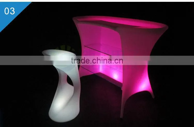 RGB Color Changing Plastic Battery Powered Lighted Luminous LED Bar Counter