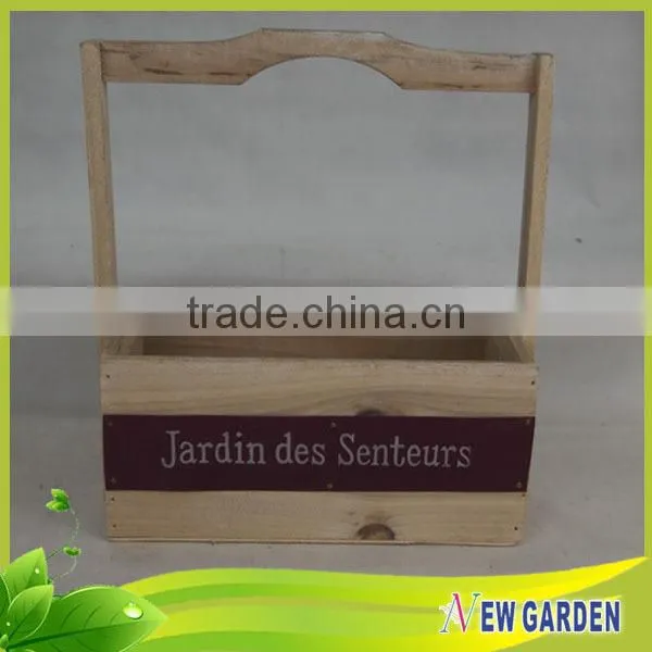 Wooden Decoration basket, Gardeing Colorful Wood Easter Basket