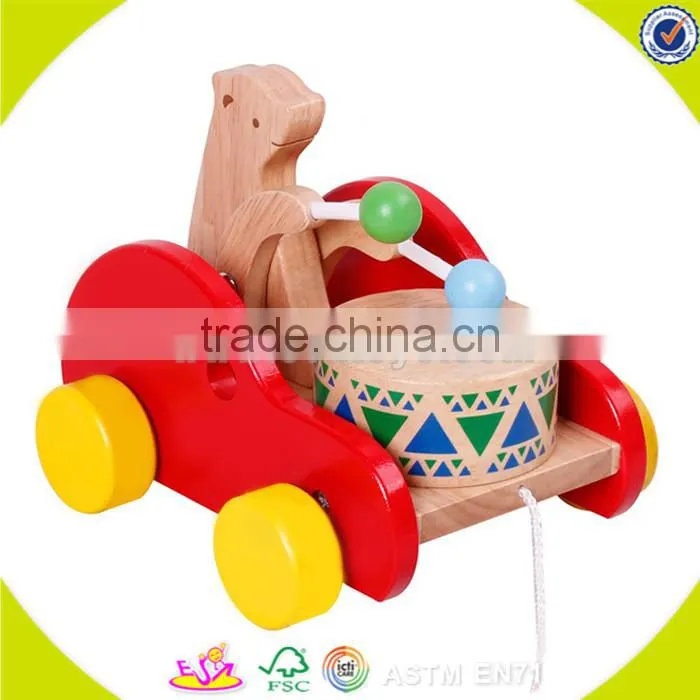 Wholesale wooden drag toys popular wooden drag toys new wooden drag toys W05B076
