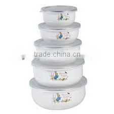 enamel storage bowl