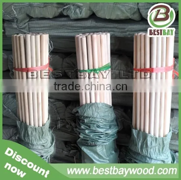 Plain wooden broom handle dia 2.2cm-2.8cm