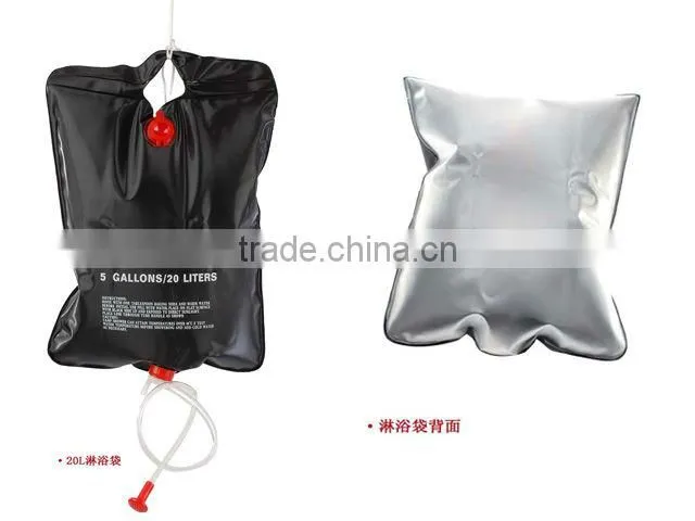 20L outdoor PVC camp shower/solar water shower bag