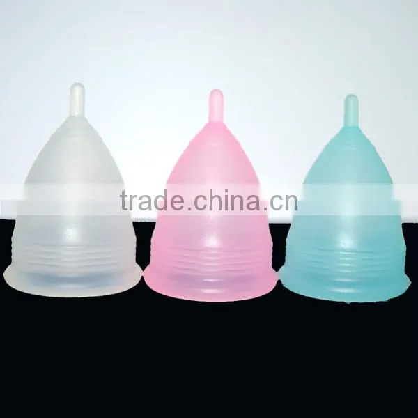 Silicone FDA and CE Approved Reusable Blue Menstrual Cup