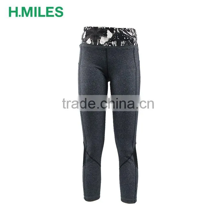 Wholesale Custom Sexy Polyester Spandex high waist fitness women leggings