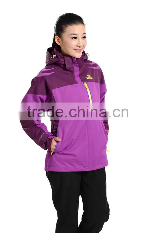 Ladies sport jacket sportswear china 3 in 1 waterproof clothing outdoor jacket