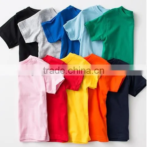 2016 wholesale infant baby children customized printed cotton t-shirt
