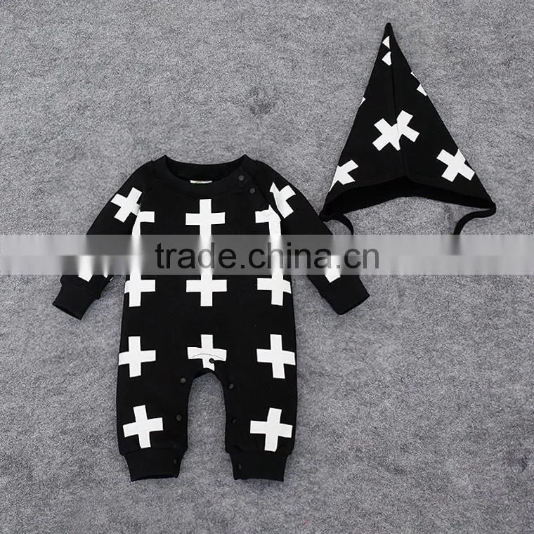baby boy girls climb clothing Romper new fashion cotton design garment jumpsuit set hat Short-sleeved 2pcs outfit guangzhou sale